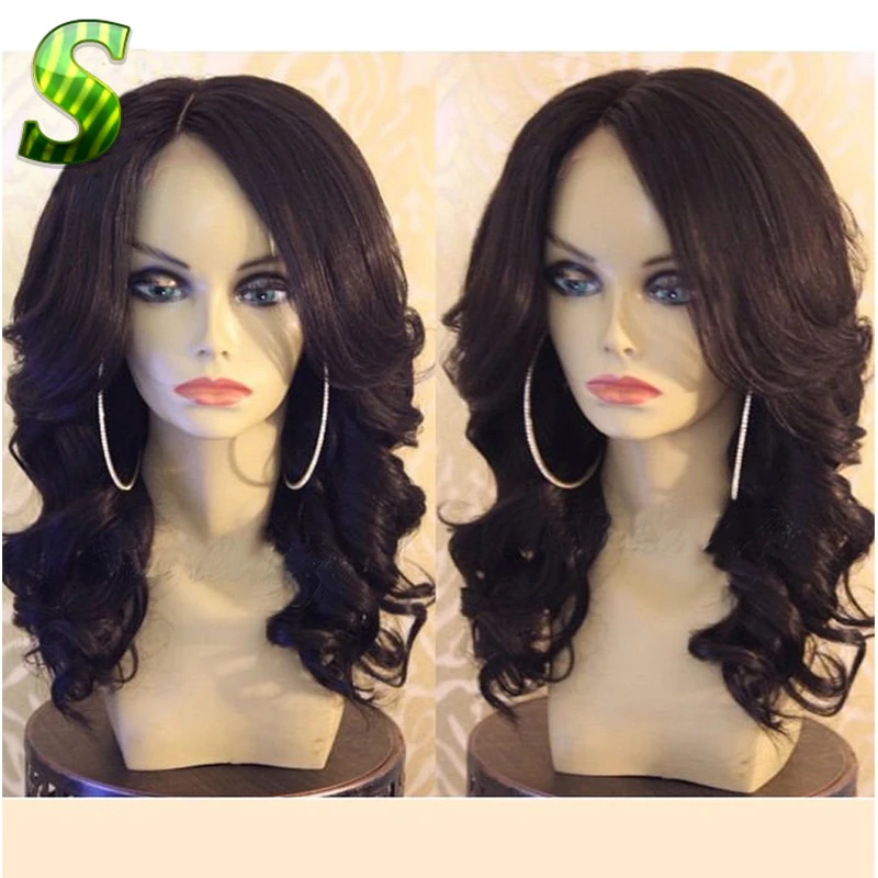 7a Glueless Brazilian Full Lace Wigs Water Wavy Human Hair Half