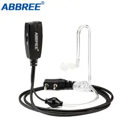 Abbree VOX 2 Pin воздушная акустика трубка Динамик гарнитура для Kenwood Baofeng UV-5R UV-82 BF-888S TYT рация WOUXUN