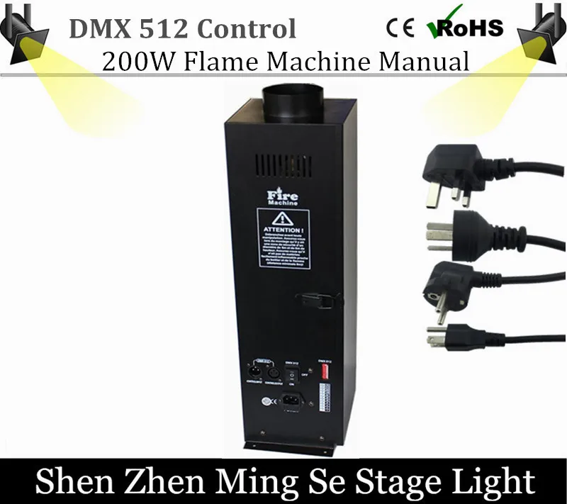 200W Four Corner stage flame machine Spray Fire Machine Dmx Flame Projectors Stage Equipment DMX Fire Machine