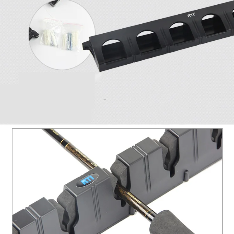 Vara de Pesca Jangada de Peixes Rack de Armazenamento Instalação da Parede Exibição Quadro Fixo Estrada Fardo Vertical ya Mod. 1229164 8 High Quality Esporte e Lazer