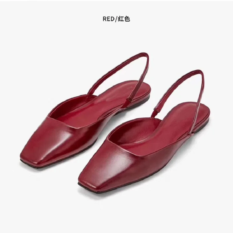 

Sandals female 2019 autumn new flat shoes square head hollowed out British wind ladies sandals large size women's shoes