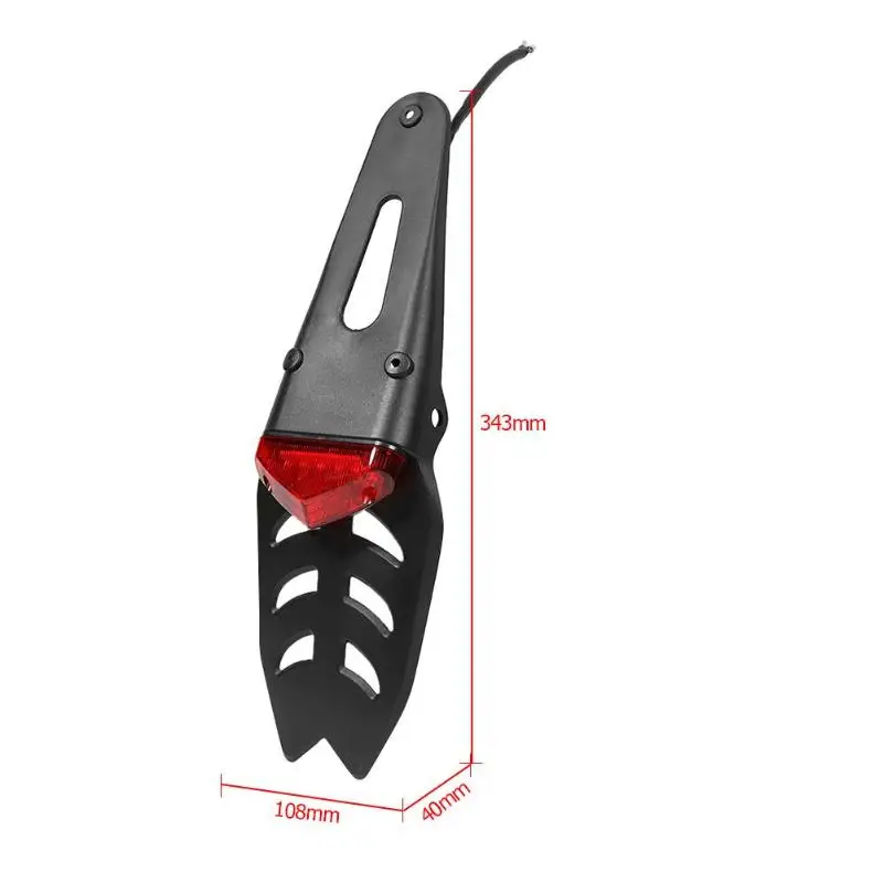 Мотоцикл светодиодный фонарь светильник заднее крыло мотоцикла пробный велосипед СТОП-светильник для пробный велосипед/Внедорожный велосипед ABS Материал красного и черного цвета