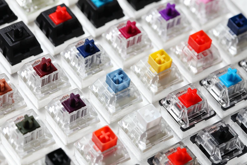 Testador com Base Acrílica em Branco Keycaps para Teclado Switch Switches Mecânico Cereja Kailh Gateron Outemu Gelo Greetech Caixa 81 - Imagem 3