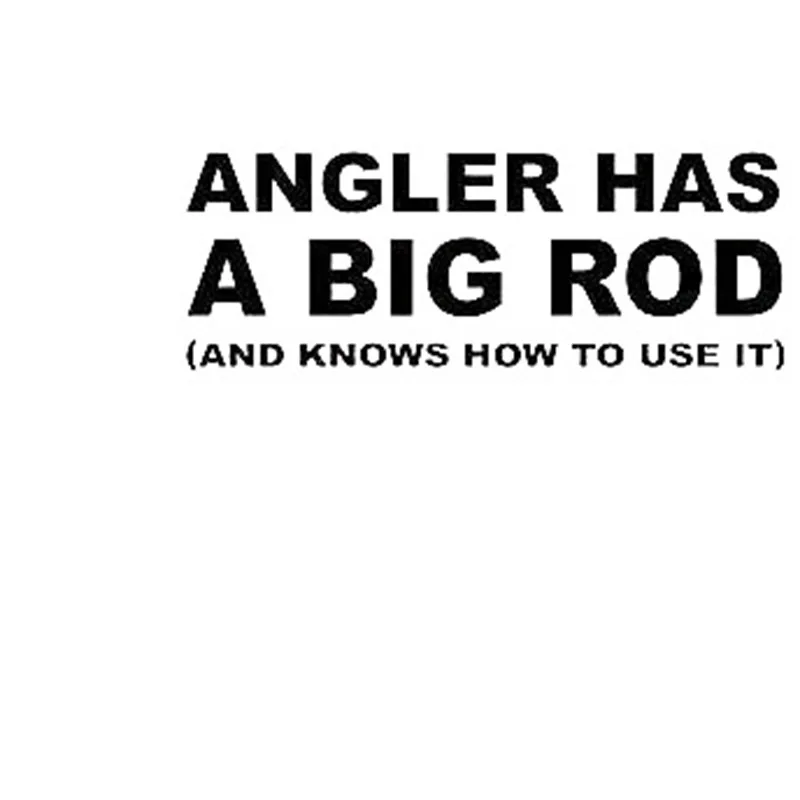 

WARNING BIG ROD ANGLER FUNNY FISHING BAIT BOAT HOBBIES CAR WINDOW STICKER