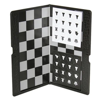 

Mini magnetic trumpet pocket chess plane ultra-thin wallet Board Game Mini Travel Portable Traveler Plane Easy to Carry