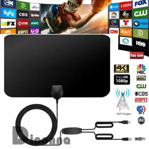 

Fast 200 Mile Range Antenna TV Digital HD Skywire 4K Antena Indoor HDTV 1080p TV Antenna Signal Amplifier Booster