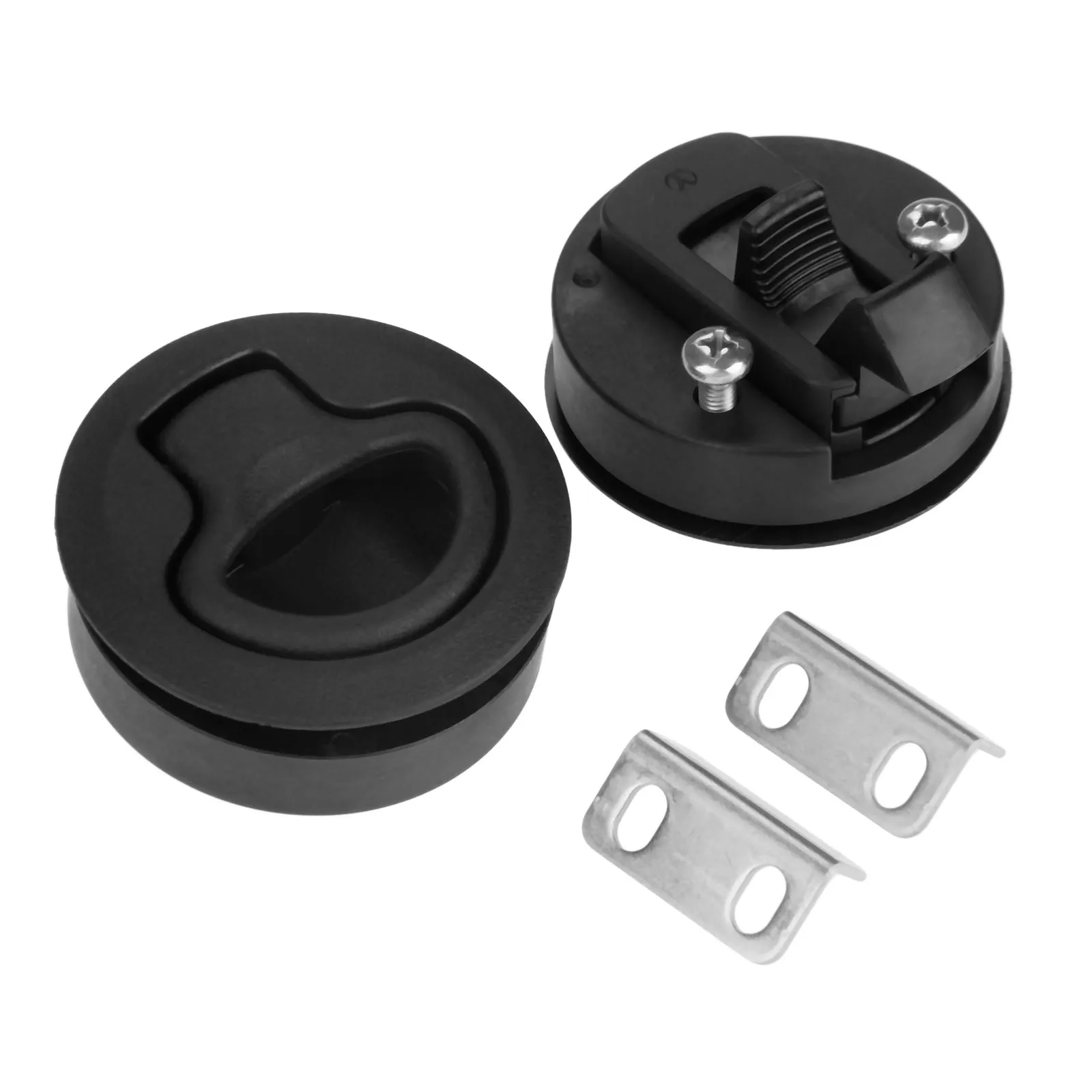 2 Pcs Nylon 2.4" Flush Pull Boat Latch Marine Hardware Deck Latches