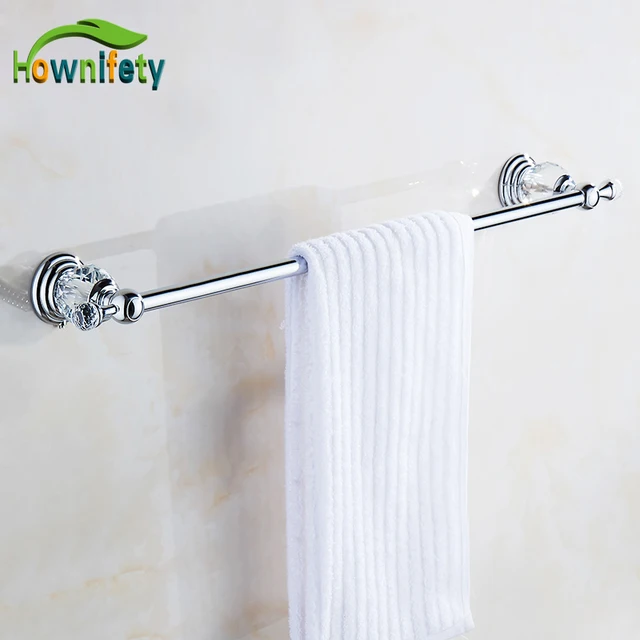 Solid Br Bathroom Towel Rack Single Bar Solid Br Bathroom Towel Rack Single Bar Accessories With Crystal