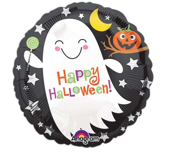 5pcs/lot Anagram Ghost with Candy Foil Balloons Halloween Supplies ...