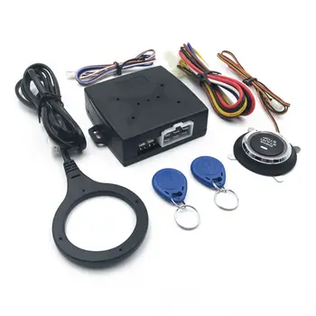 

12V Keyless Entry Car Engine Push Start Button RFID Lock Ignition Starter Alarm
