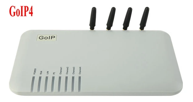 GOIP4 GSM VoIP шлюз (IMEI сменный, 4 sim-карты, SIP & H.323, vpn-pptp) SMS/для IP PBX