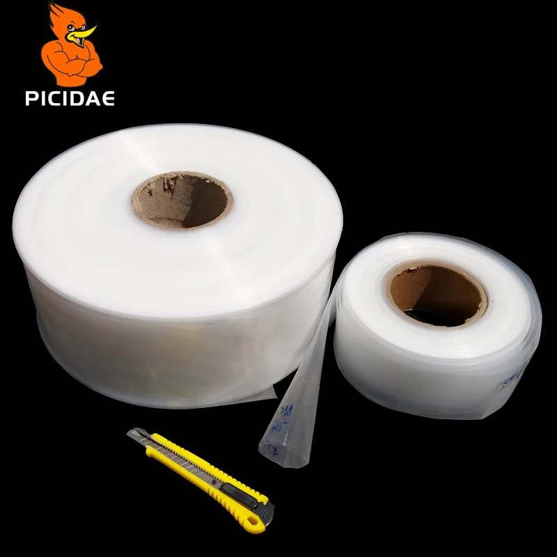 

Pe Tubular Cylinder Roll Film Transparent Long Straight Through Thicken Plastic Packing Home Textile Carpet Hardware Pipe Toy