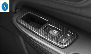 

Yimaautotrims Door Armrest Window Lift Control Button Panel Cover Trim ABS Fit For JEEP Cherokee 2014 - 2017 Carbon Fiber Look
