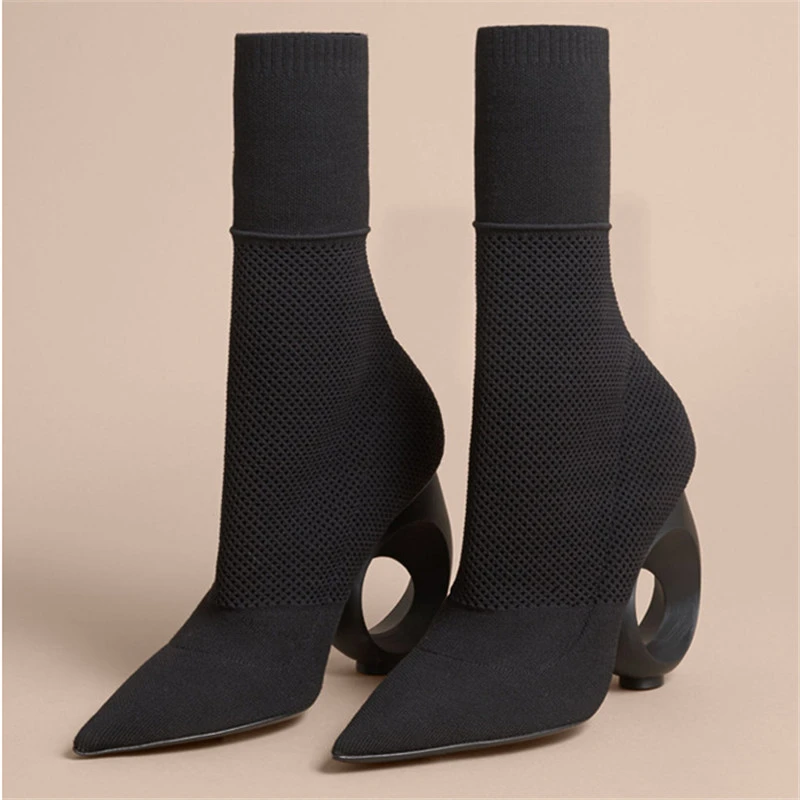 designer sock heels