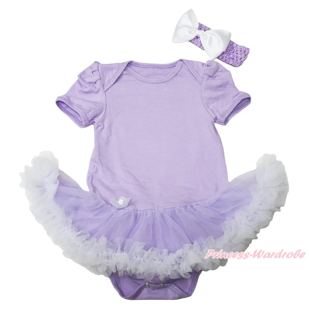 プリンセス ソフィア無地ボディスーツロンパース女の子ラベンダー ホワイトベビードレス衣装セット nb-18m MAJSA0625