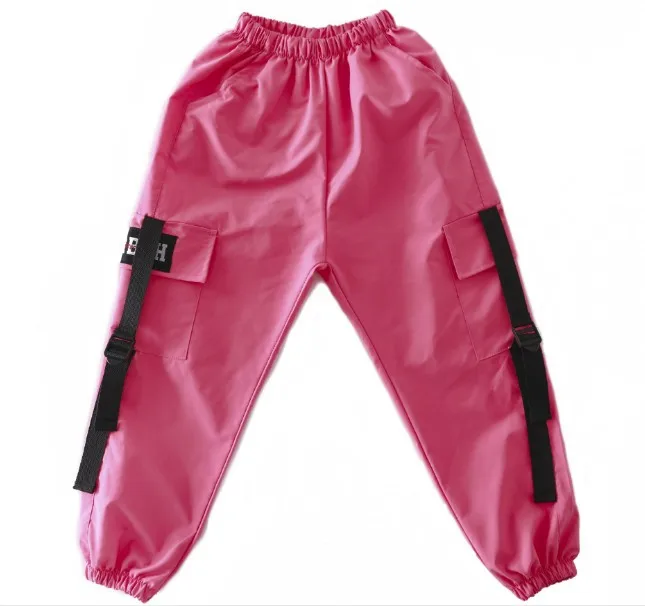 Pink pants Новинка; Детский комплект для уличных танцев; одежда в стиле хип-хоп для девочек; костюмы для джазовых подиума; костюмы для выступлений; Рабочая одежда; MAY1053 - Цвет: Pink pants