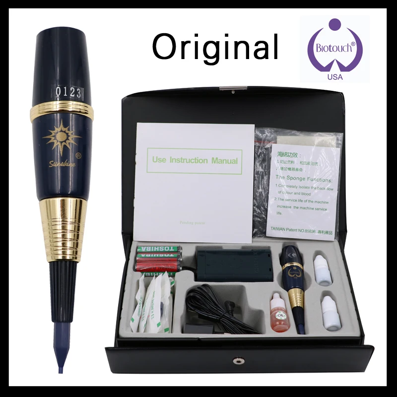 

Original 1 set USA sunshine tattoo machine kit permanent makeup machine kit For Eyebrow and Lip With Tattoo Gun Needle
