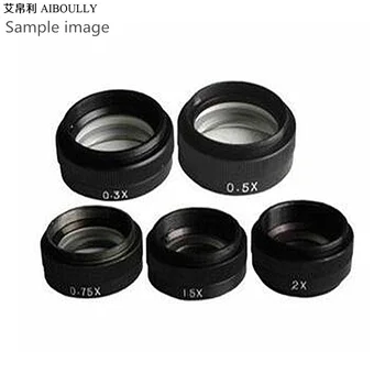 

AIBOULLY 0.5X/2x Assisted Objective Lens Used in Stereo Microscope 0.5 Times Smaller Than That of Microscope Objective Lense 2X