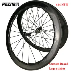2018 NSW 454 OEM Стикеры 25X58 мм ямочка колеса 700C велосипед углерода колесной трубчатых довод обод волнистые воронье -ноги площадь поверхности