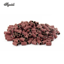 Tignish 100Pcs/Pack #80 #120 #180 Sanding Bands For Manicure Pedicure Nail Drill Machine Grinding Sand Ring 1.2CM* 0.8CM