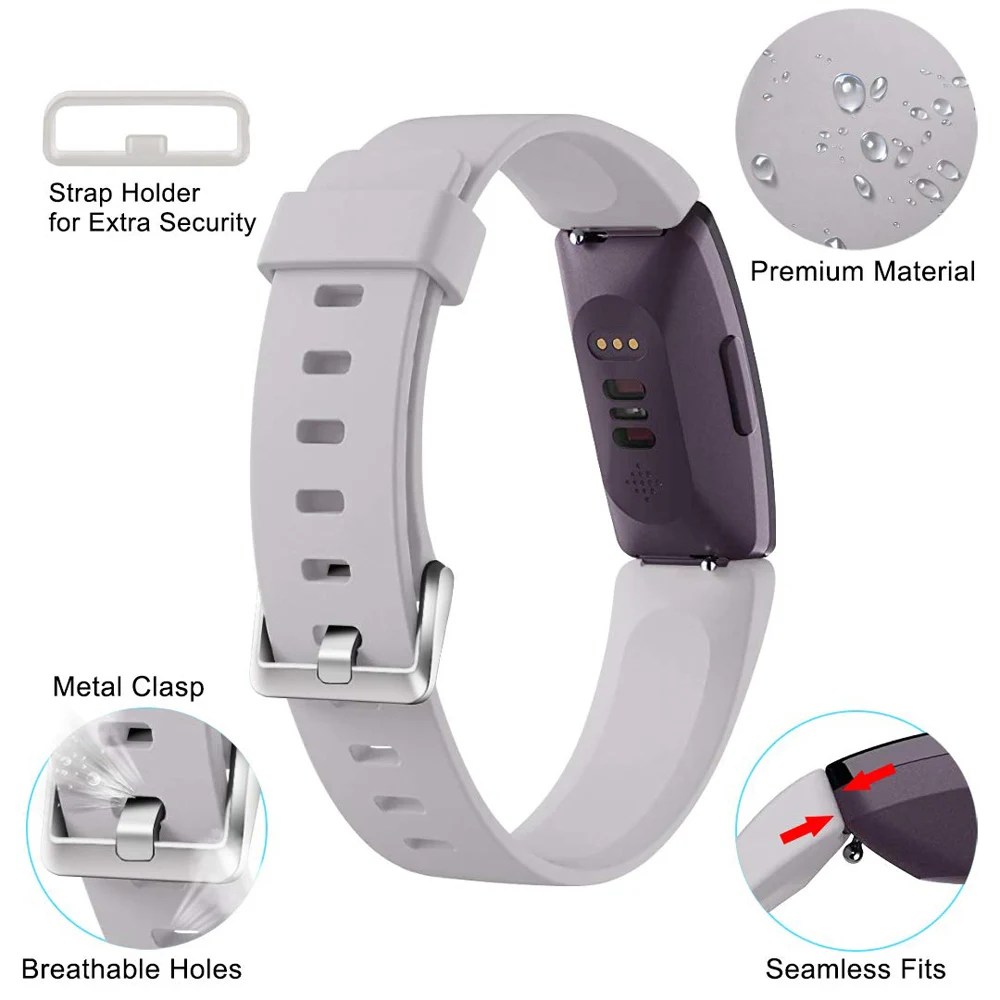 Силиконовый ремешок для смарт-часов для Fitbit Inspire HR и Fitbit Inspire, сменный ремешок на запястье, маленький большой аксессуар