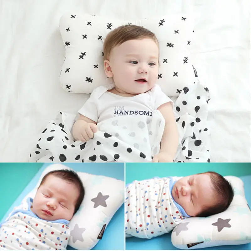 Младенческая Подушка для новорожденного Подушка Детские Подушки предотвращает плоскую голову поддержка для сна против скатывания