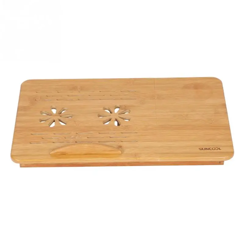 

Foldable Bamboo Laptop Desk Table Adjustable Breakfast Bed Serving Tray