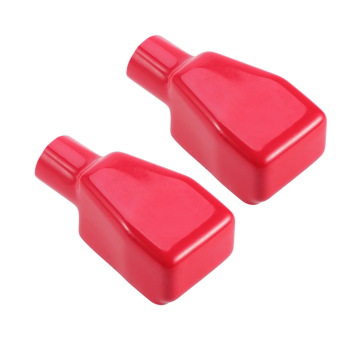 

2 PCS Universal Car Positive Battery Terminal Covers Top Post Flexible Battery Terminal Insulating Protector Caps - Size L (Red)