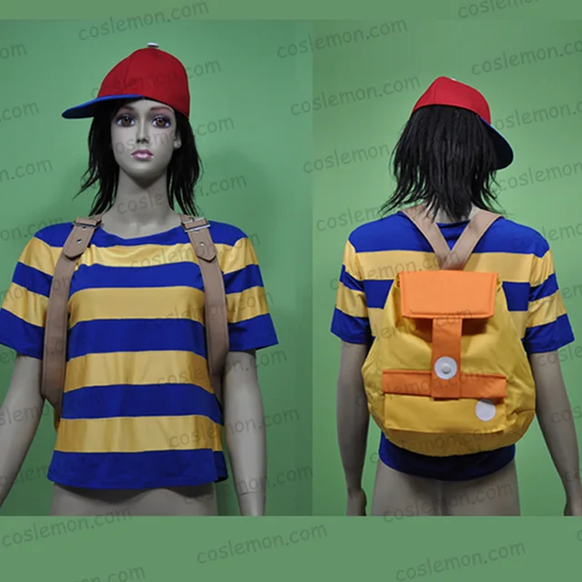 earthbound mother 2 ness cosplay costume halloween uniform outfit shirtbackpack custom made