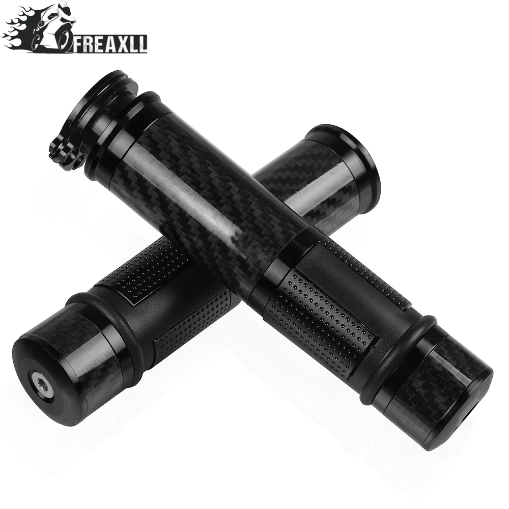 7/" 22 мм углеродное волокно бар концы мотоцикла рукоятки «Грипсы» Бар Универсальный мотоцикл для SUZUKI GSXR1000 GSX1400 GSF650 GSF120