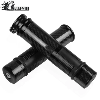 

7/8" 22mm Carbon Fiber Bar Ends Motorcycle Hand Grips Handle Bars Universal Motorcycle FOR SUZUKI GSXR1000 GSX1400 GSF650 GSF120