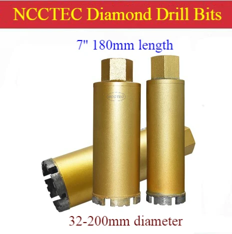 

1.26''-8'' * 7'' short crown DRY diamond drill bits Wire box hole opener | 32-200mm * 180mm Reinforced concrete range Hood