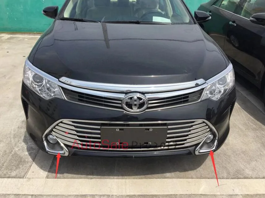 2 шт. хромированные передние противотуманные фары для Toyota Camry 2015 2016