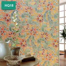 Wide 45/60/90cm Frosted Glass Self Adhesive Glass Window Film Opaque Window Stickers Vinyl Mirror Film Orange Bathroom