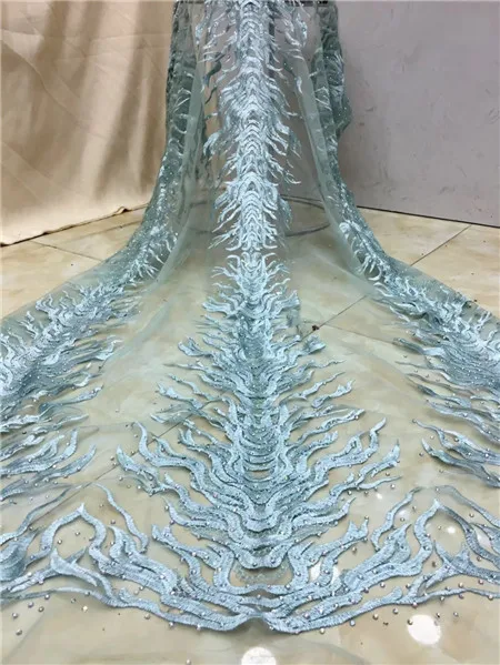 

The new Nigerian chiffon lace fabric, lace with delicate stones, the wedding dress of choice