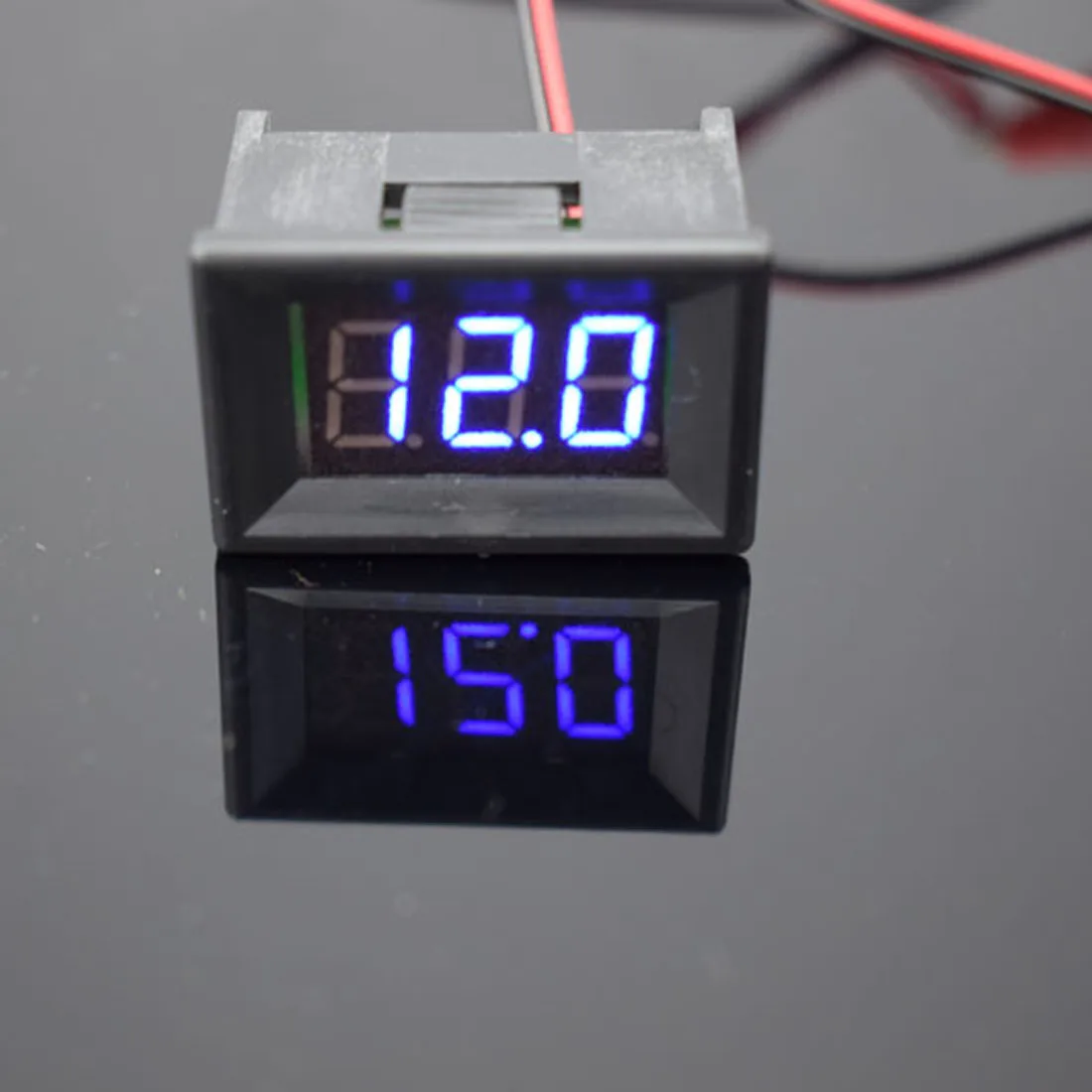 1 шт. Цифровой вольтметр с двумя проводами 0,36 дюйма светодиодный синий дисплей постоянного тока 4,50-30,0 в цифровой панельный измеритель напряжения детектор напряжения монитор