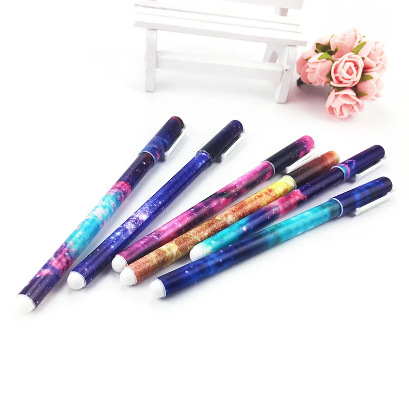 

0.38mm Kawaii ballpoint pen creativos Cartoon cute Star pattern school office Supplies Stationery Christmas black refill