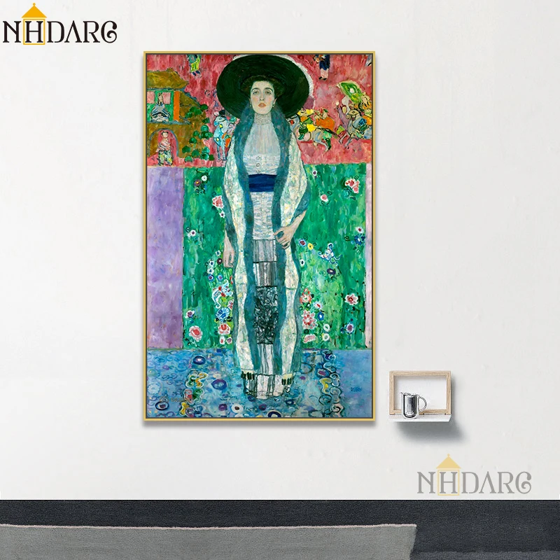 

Adele Bloch Bauer II by Artist Gustav Klimt Classic Artwork Canvas Art Painting Poster And Prints Wall Picture for Home Decor