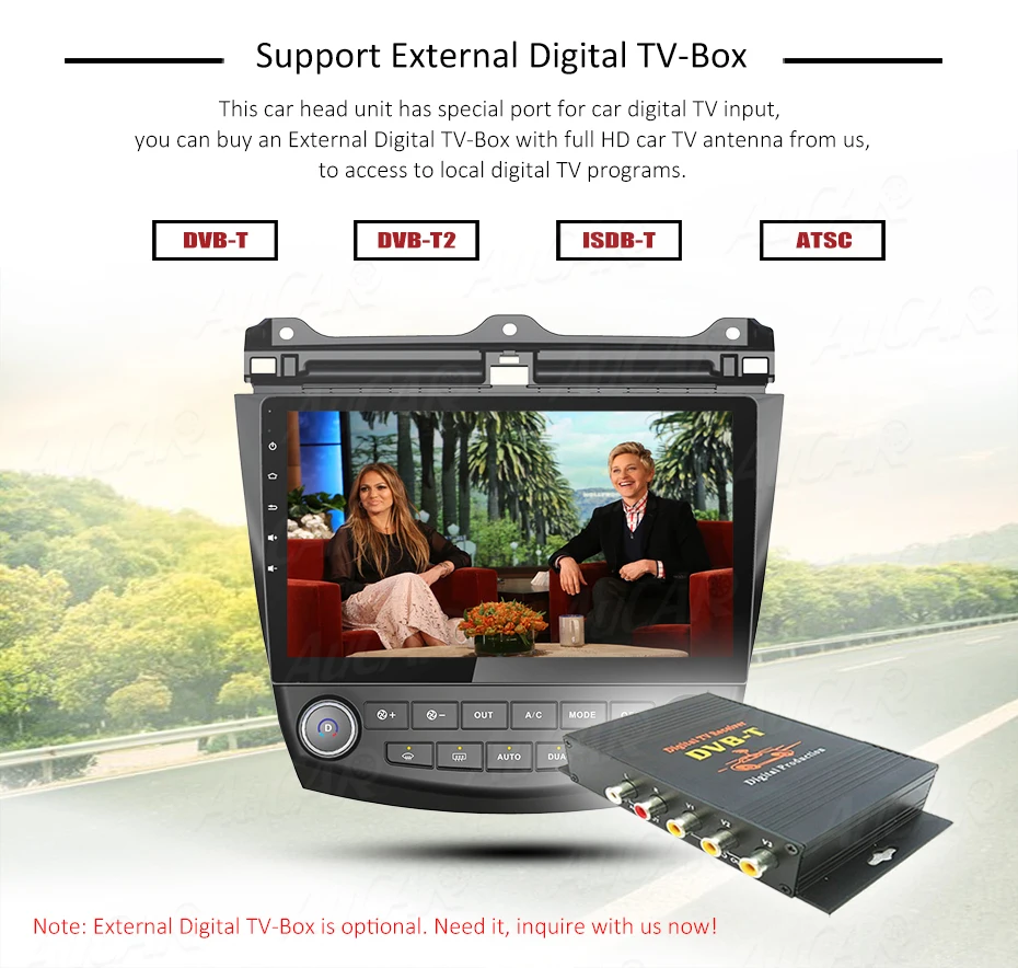 Flash Deal AuCar 10.1" Car DVD Player for Honda Accord 7 2003-2007 Android radio gps navigation HD 1024*600 Bluetooth Radio WIFI Stereo IPS 16