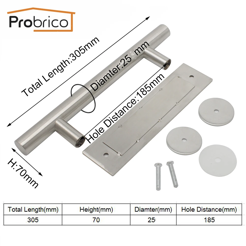 Probrico Recessed Flush Door Pulls Handle Set Stainless Steel Probrico Recessed Flush Door Pulls Handle Set Stainless Steel Sliding Handles Wood Barn Hardware Large In From Home