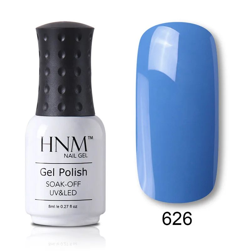HNM 8 мл Лак для ногтей 194 цвет лак для ногтей Топ основа грунтовка гибридная Полуперманентная краска геллак Лаки лак штамповка эмаль - Цвет: 626