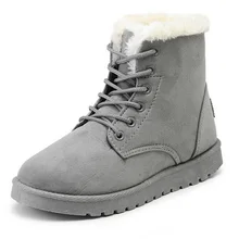 Frauen Winter Stiefel Wildleder Schneeschuhe Stiefeletten Weibliche Warme Winterschuhe Frau Runde Kappe Botas Mujer