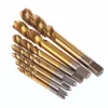 7Pc/Set HSS M3 M4 M5 M6 M8 M10 M12 Machine Spiral Point Straight Fluted Hand Tap Screw Thread Metric Plug Drill Bit Tap Set ► Photo 2/3