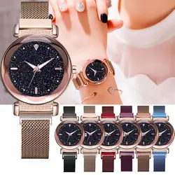 Zerotime # P8 2019 Новая мода Звездное небо фосфоресцирующие часы мозаика Алмаз Кварц сетки пояса леди часы Роскошный подарок бесплатная доставка