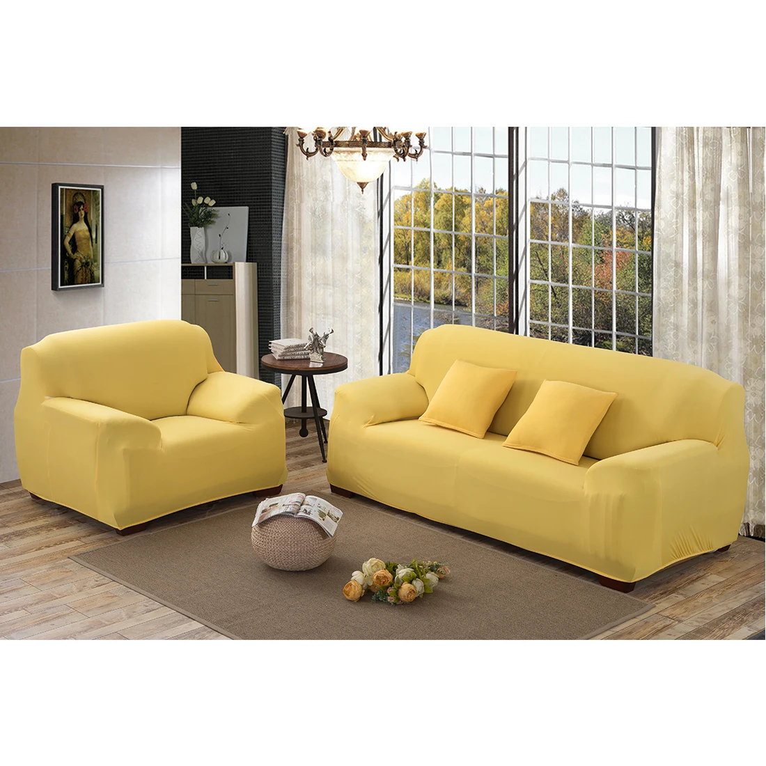 234 seater Elastic Sofa Cover Anti dust Sectional 