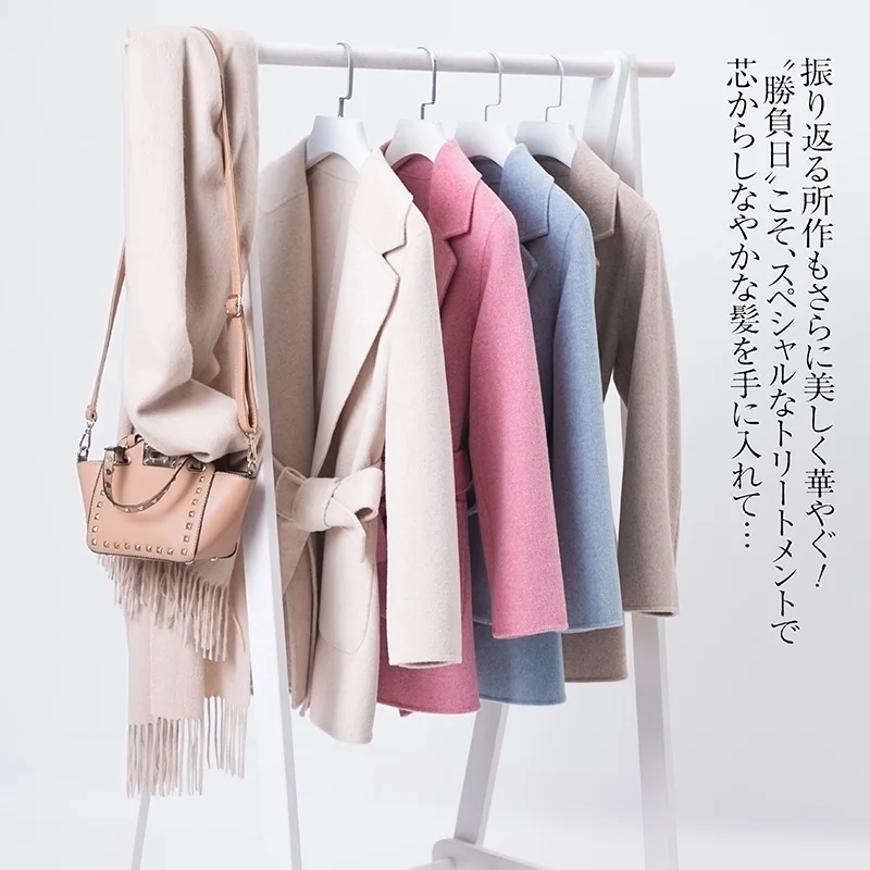 Winter Women Wool V-Neck Short Coats JECH 2018 Popular Fashion Casual Wool Multi-color Coat Female Coat Top Grade Coat Female