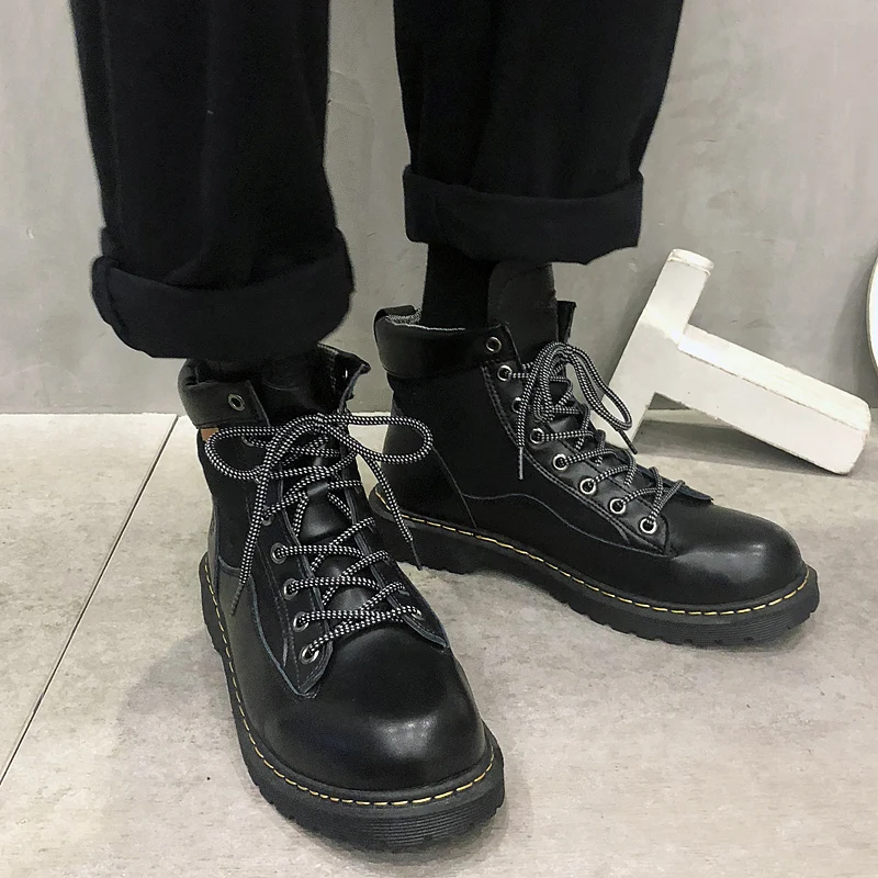 Épais Le Tête Hommes Feu Velvet Outillage light Version Coréenne Fond Brown khaki D'hiver Haute Brown Ins black Bottes De bottes khaki Velvet Black light Velours Super Plus Hautes Velvet BeCodx