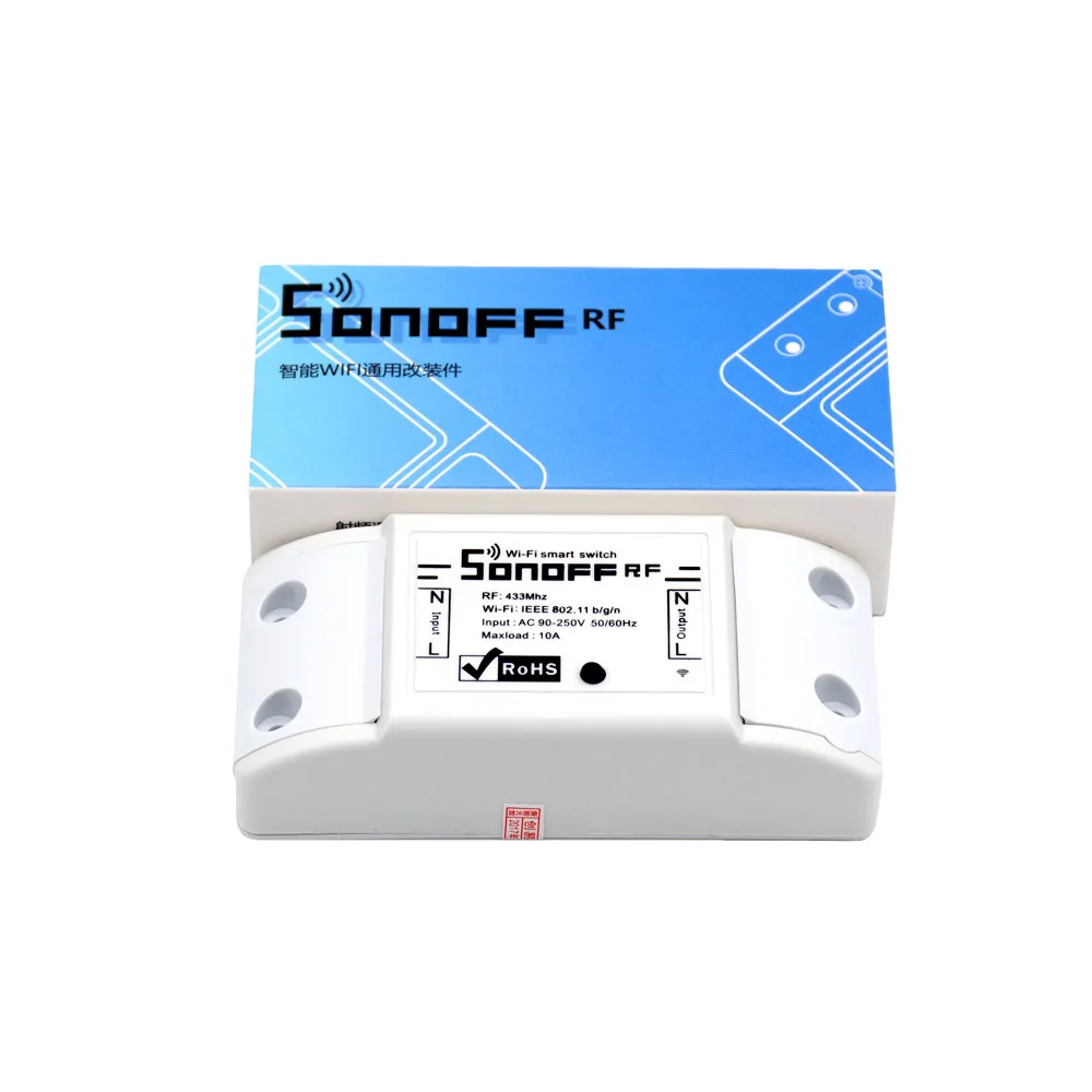 SONOFF RF WiFi беспроводной выключатель прерыватель 433 МГц RF приемник Интеллектуальный DIY пульт дистанционного управления для умного дома 10A