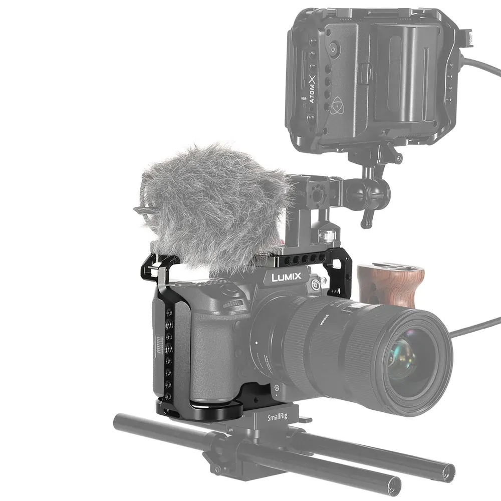 Клетка для камеры SmallRig DSLR S1 для Panasonic Lumix DC-S1& S1R с креплением для холодного башмака для микрофона, светильник для вспышки 2345
