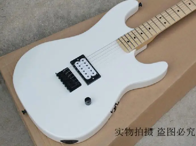 Заводская распродажа Одежда высшего качества 6 строка клен гриф Charvel белый Электрогитары-17-11